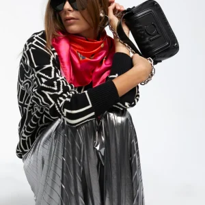 Lola Casademunt Bandoleras | Bolsos Pequeños<Bandolera estampado zebra NEGRO