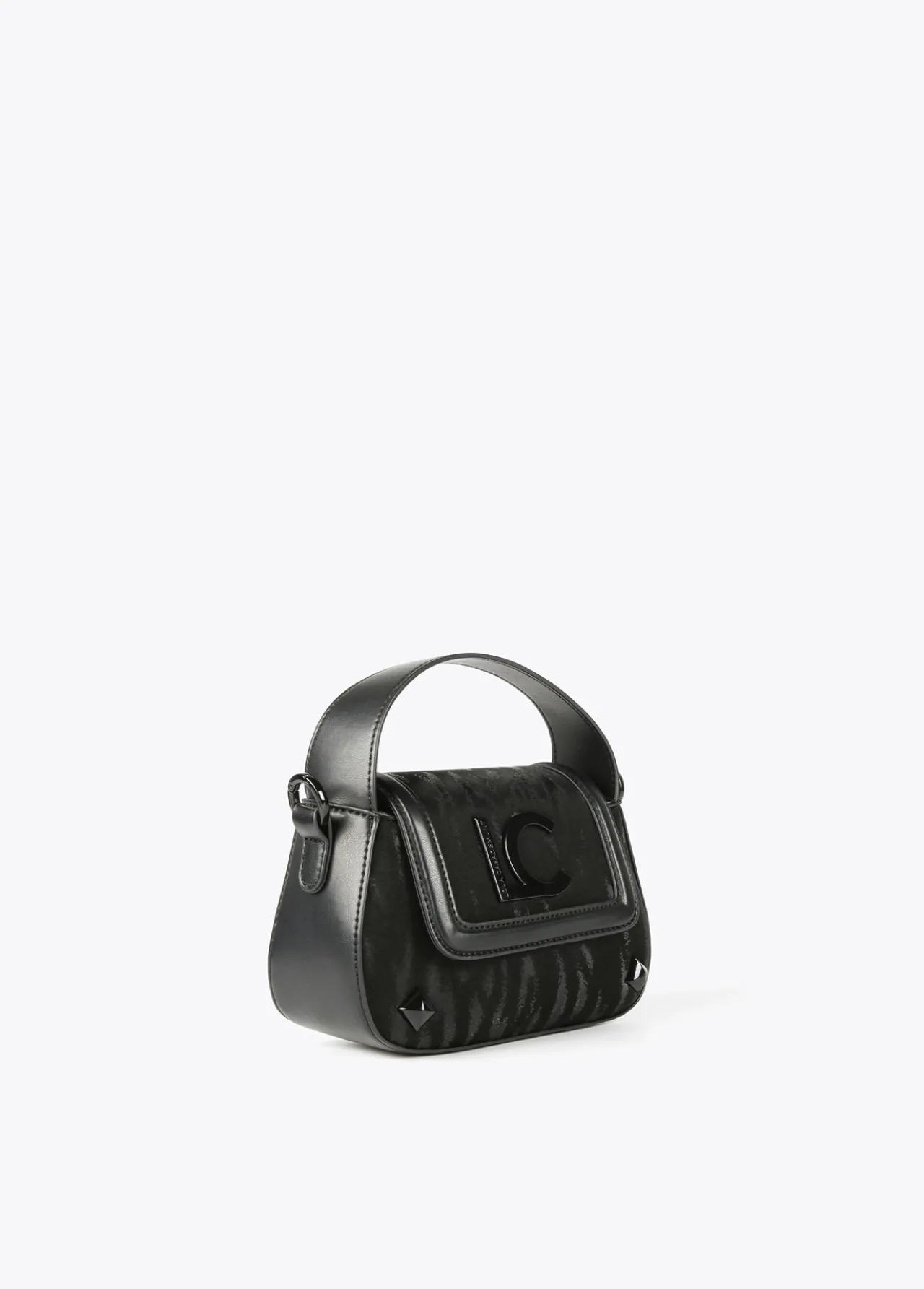 bandolera_estampado_zebra_3.webp Lola Casademunt Bandoleras | Bolsos Pequeños<Bandolera estampado zebra NEGRO