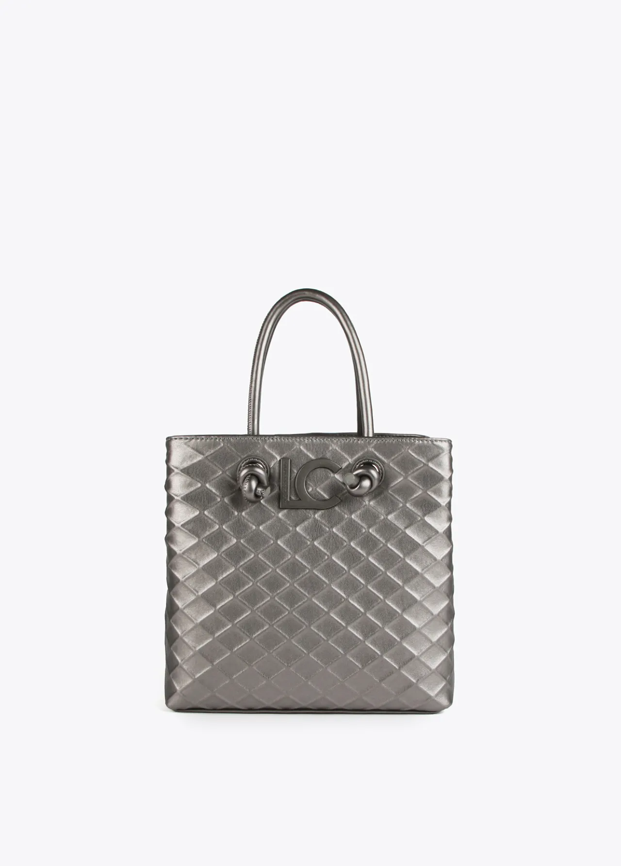 bandolera_rombos_relieve_0.webp Lola Casademunt Bolsos De Mano Y Neceseres | Bandoleras<Bandolera rombos relieve GRIS
