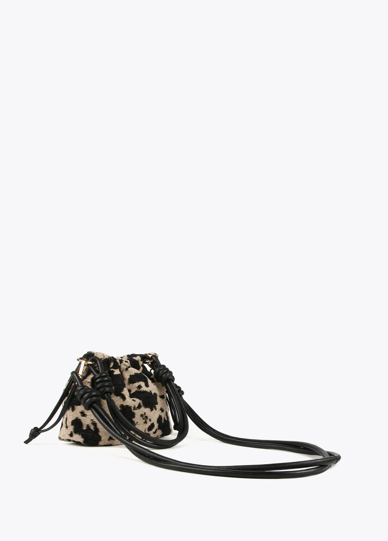 bandolera_tejido_animal_4.webp Lola Casademunt Animal Print | Bolsos De Hombro<Bandolera tejido animal CRUDO-NEGRO