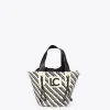 Lola Casademunt Bolsos<Bandolera tipo cesta efecto rafia NEGRO-CRUDO