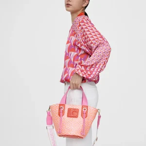 Lola Casademunt Bolsos<Bandolera tipo cesta efecto rafia NEGRO-CRUDO
