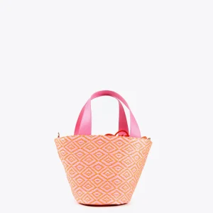 Lola Casademunt Bolsos<Bandolera tipo cesta efecto rafia NEGRO-CRUDO