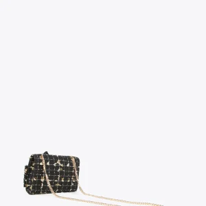 Lola Casademunt Bandoleras | Bolsos Pequeños<Bandolera tweed NEGRO-METAL
