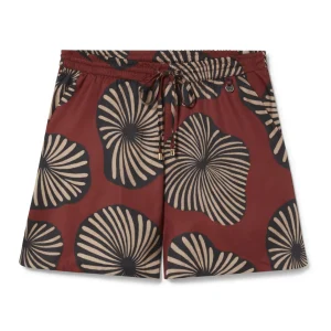 Lola Casademunt Pantalones<Bermuda estampada ROJO-NEGRO