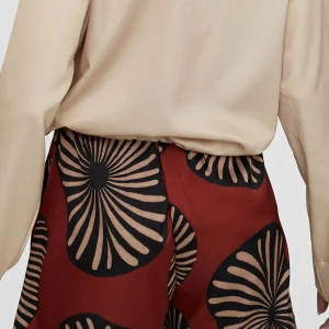 Lola Casademunt Pantalones<Bermuda estampada ROJO-NEGRO