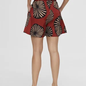 Lola Casademunt Pantalones<Bermuda estampada ROJO-NEGRO