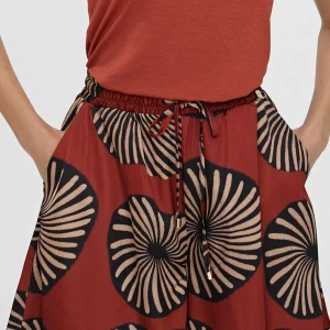Lola Casademunt Pantalones<Bermuda estampada ROJO-NEGRO