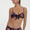 Lola Casademunt Baño<Bikini estampado maxi logo NEGRO-ROSA