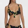 Lola Casademunt Baño<Bikini estampado maxi logo NEGRO-VERDE