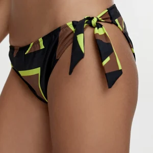 Lola Casademunt Baño<Bikini estampado maxi logo NEGRO-VERDE