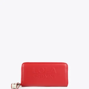 Lola Casademunt Accesorios<Billetero grande logo con relieve FUCSIA
