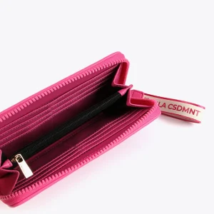 Lola Casademunt Accesorios | Bolsos<Billetero grande logo con relieve FUCSIA