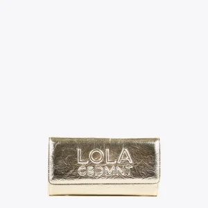 Lola Casademunt Carteras Y Monederos<Billetero grande metalizado FUCSIA