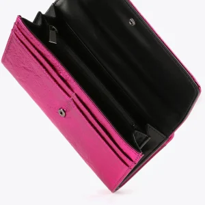Lola Casademunt Carteras Y Monederos<Billetero grande metalizado FUCSIA
