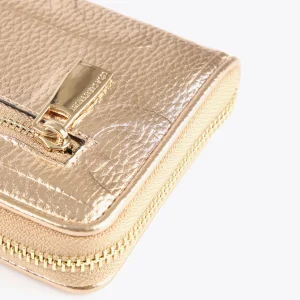 Lola Casademunt Accesorios | Bolsos<Billetero grande metalizado DORADO