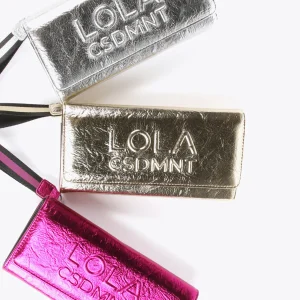 Lola Casademunt Carteras Y Monederos<Billetero grande metalizado FUCSIA
