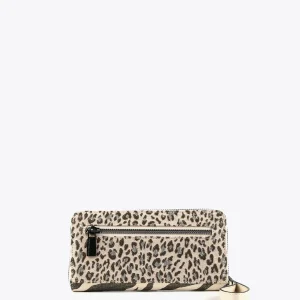 Lola Casademunt Accesorios<Billetero grande tejido zebra CRUDO-MARRON