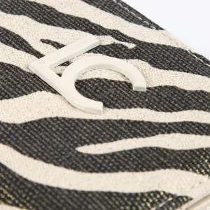 Lola Casademunt Accesorios<Billetero pequeño animal print CRUDO-MARRON