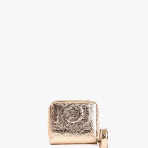 Lola Casademunt Accesorios | Bolsos<Billetero pequeño metalizao DORADO