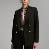 Lola Casademunt Americanas Y Blazers<Blazer botón animal GRISOSCURO