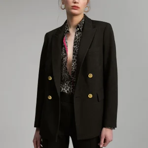 Lola Casademunt Americanas Y Blazers<Blazer botón animal GRISOSCURO