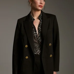 Lola Casademunt Americanas Y Blazers<Blazer botón animal GRISOSCURO