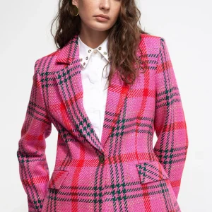 Lola Casademunt Americanas Y Blazers<Blazer cuadros tweed ROSA-MULTICOLOR