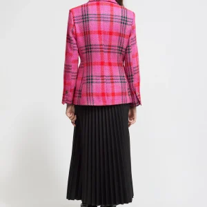 Lola Casademunt Americanas Y Blazers<Blazer cuadros tweed ROSA-MULTICOLOR