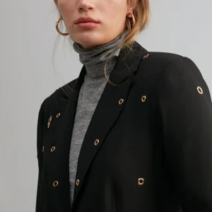 Lola Casademunt Americanas Y Blazers<Blazer detalle eyelets NEGRO