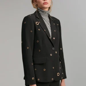 Lola Casademunt Americanas Y Blazers<Blazer detalle eyelets NEGRO