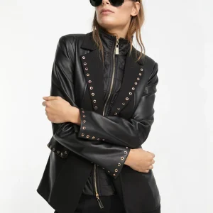 Lola Casademunt Americanas Y Blazers<Blazer detalle eyelets NEGRO