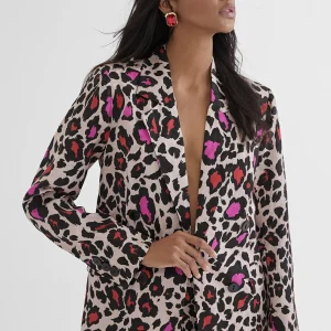 Lola Casademunt Americanas Y Blazers<Blazer estampada animal ROSA-NEGRO