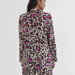 Lola Casademunt Americanas Y Blazers<Blazer estampada animal ROSA-NEGRO