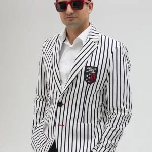 Lola Casademunt Americanas Y Blazers<Blazer hombre rayas edición limitada - Lola Casademunt BLANCO-AZUL