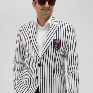 Lola Casademunt Americanas Y Blazers<Blazer hombre rayas edición limitada - Lola Casademunt BLANCO-AZUL