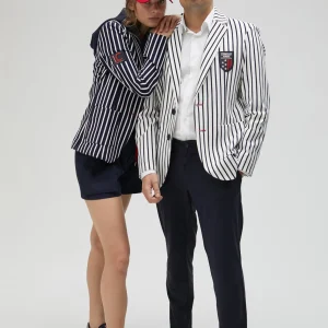 Lola Casademunt Americanas Y Blazers<Blazer hombre rayas edición limitada - Lola Casademunt BLANCO-AZUL