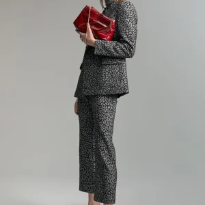 Lola Casademunt Animal Print | Americanas Y Blazers<Blazer jacquard animal print NEGRO-GRIS