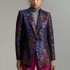 Lola Casademunt Americanas Y Blazers<Blazer jacquard estampado AZUL-MULTICOLOR