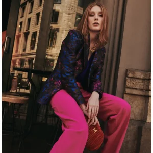 Lola Casademunt Americanas Y Blazers<Blazer jacquard estampado AZUL-MULTICOLOR