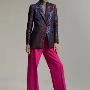 Lola Casademunt Americanas Y Blazers<Blazer jacquard estampado AZUL-MULTICOLOR