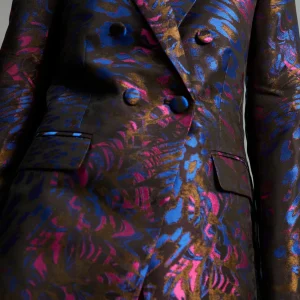 Lola Casademunt Americanas Y Blazers<Blazer jacquard estampado AZUL-MULTICOLOR