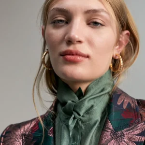 Lola Casademunt Americanas Y Blazers<Blazer jacquard floral VERDE-MULTICOLOR