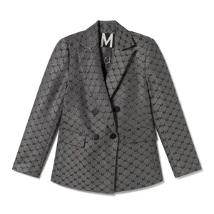 Lola Casademunt Americanas Y Blazers<Blazer jacquard monograma GRIS-METAL