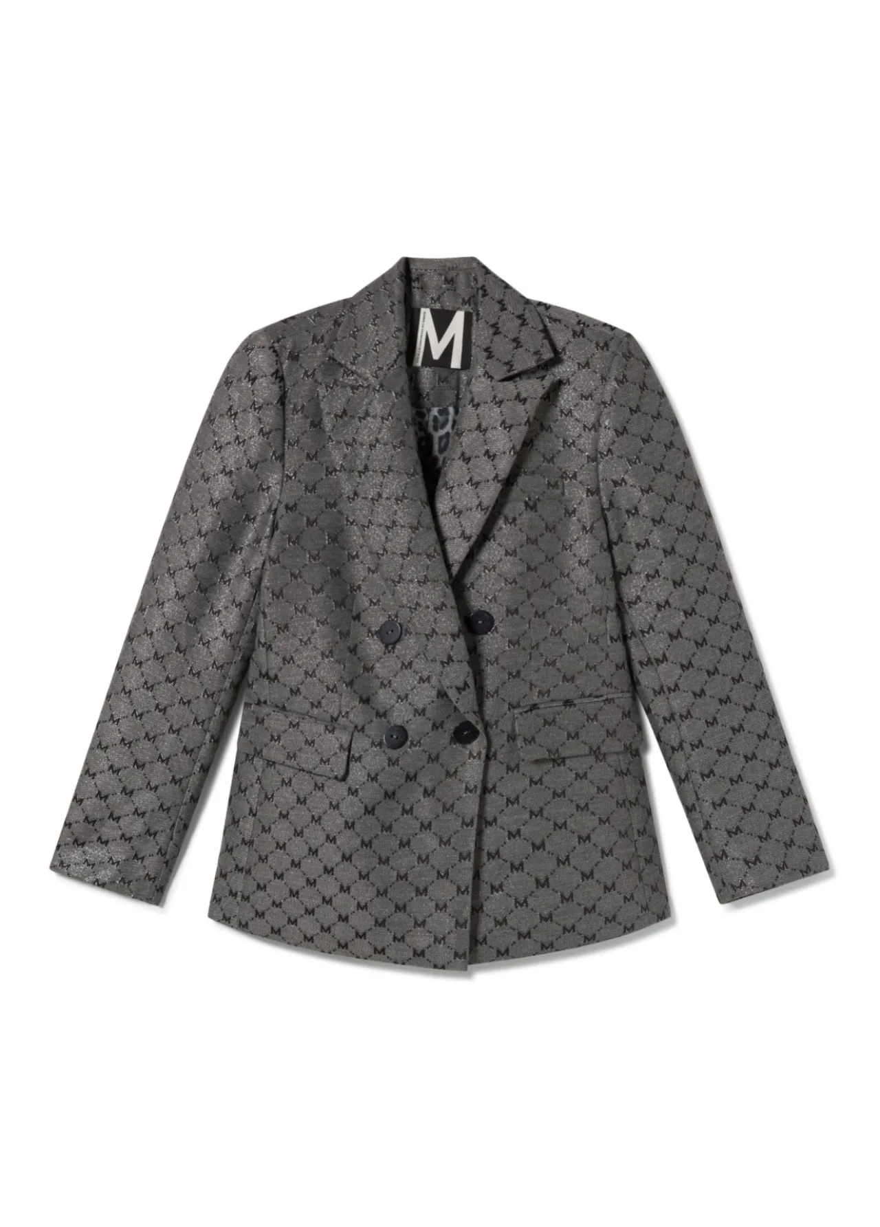 blazer_jacquard_monograma_0.webp Lola Casademunt Americanas Y Blazers<Blazer jacquard monograma GRIS-METAL