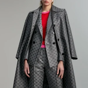 Lola Casademunt Americanas Y Blazers<Blazer jacquard monograma GRIS-METAL