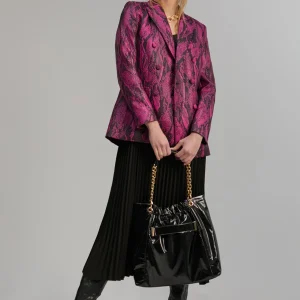 Lola Casademunt Americanas Y Blazers | Animal Print<Blazer jacquard serpiente ROSA-NEGRO