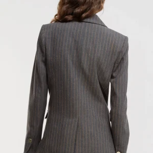 Lola Casademunt Americanas Y Blazers<Blazer raya diplomática GRIS-MARRON