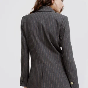 Lola Casademunt Americanas Y Blazers<Blazer raya diplomática GRIS-MARRON