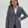 Lola Casademunt Americanas Y Blazers<Blazer rayas bicolor de edición limitada - Lola Casademunt AZUL-BLANCO